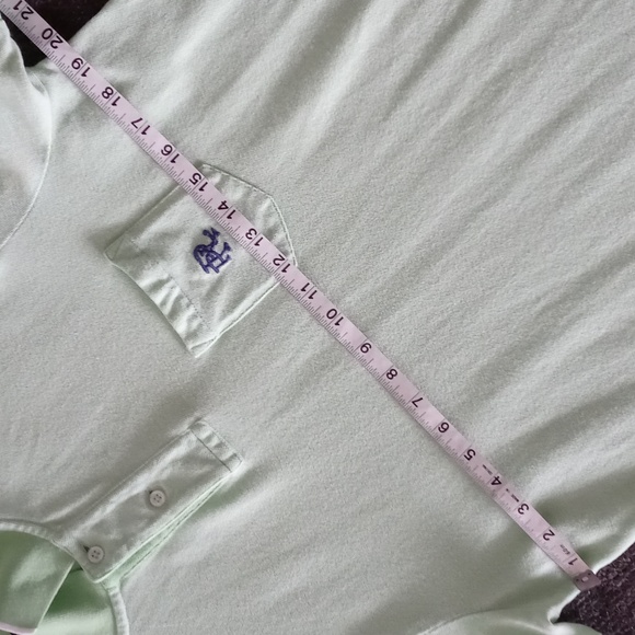 💚RARE/VTG Polo Ralph Lauren💚 - Mint Green "PRL" Monogram S/S Pique Polo - Picture 14 of 16
